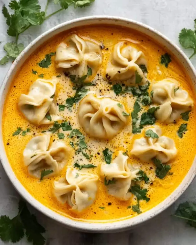 Easy Thai Coconut Curry Dumpling Soup Recipe