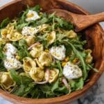Summer Tortellini Salad with Burrata and Roasted Corn Recipe