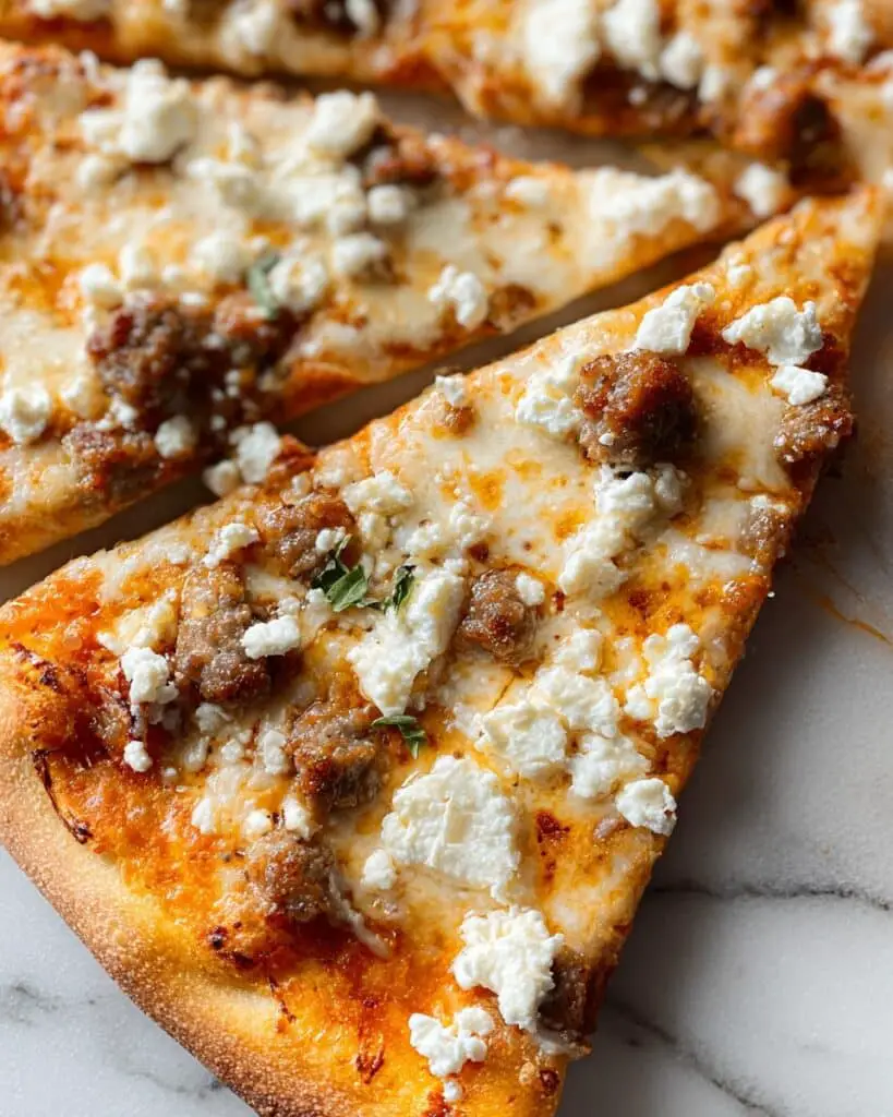 Hot Sausage Feta Honey Pizza Recipe