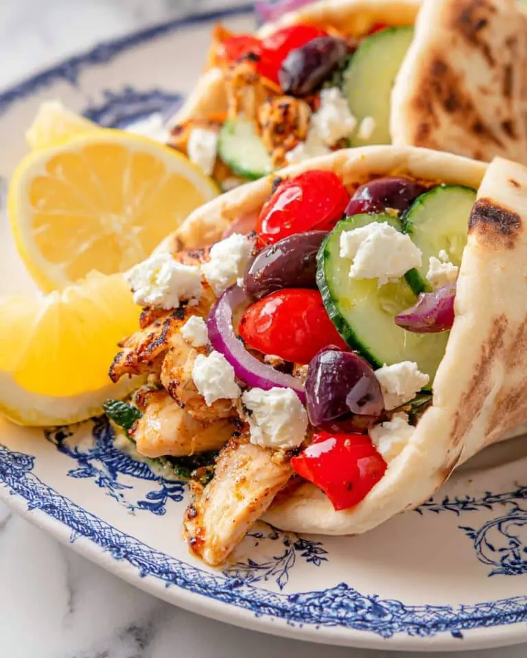 Greek Chicken Flatbreads Recipe