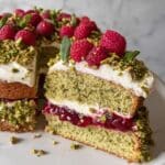 Pistachio Raspberry Cake Recipe