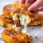 Cheesy Potato Pancakes with Mozzarella and Chives Recipe