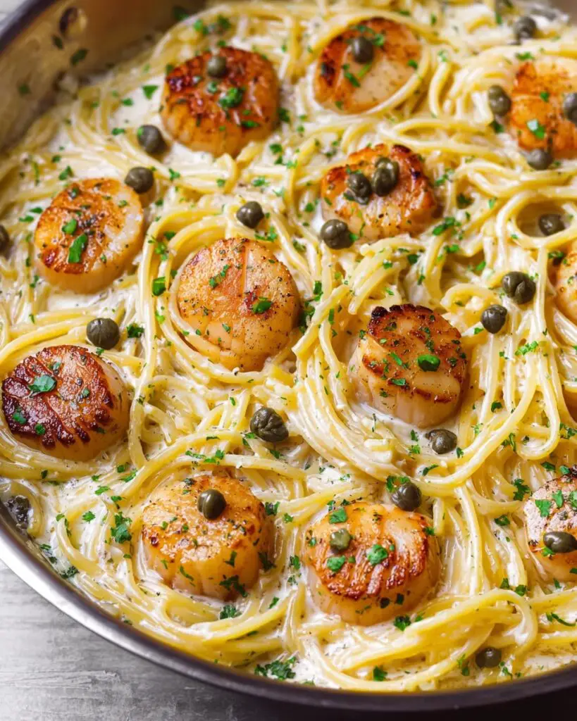 Callop Spaghetti in Creamy Lemon Garlic Sauce Recipe