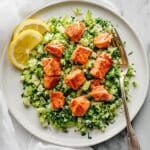 Air Fryer Lemon Garlic Butter Salmon Bites Recipe