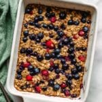 One Bowl Baked Oatmeal with Mixed Berries and Nuts Recipe
