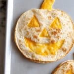 Easy Jack-o-lantern Cheese Quesadillas Recipe