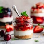 Mini Cheesecakes in Jars with Toppings Recipe