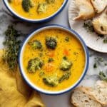 Roasted Broccoli Cheddar Soup Recipe