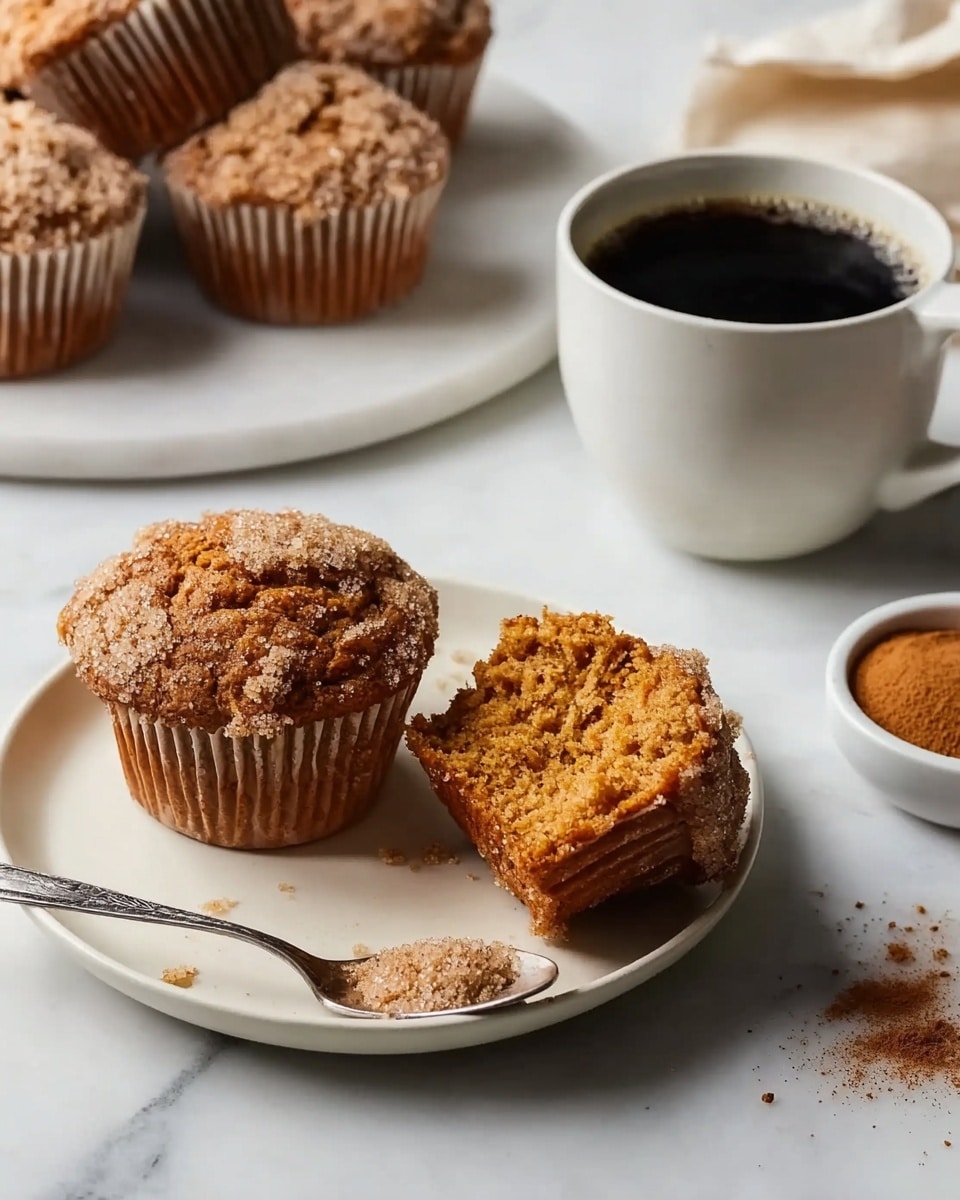 The image shows a close-up of a muffin torn in half, placed in a white plate on a white marbled surface. The muffin has a crumbly, rough texture with a light brown color and small green flecks inside, hinting at some mix-ins. The inside looks soft and moist with a few bigger crumb pieces scattered around. The paper baking cup beneath has ridges and is stained with a darker brown from the baked muffin. Photo taken with an iphone --ar 4:5 --v 7