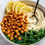 Vegan Cheesy Grits Breakfast Bowl with Crispy Chickpeas Recipe