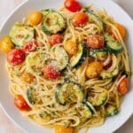 Parmesan Zucchini Tomato Chicken Spaghetti Recipe