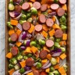 Maple Dijon Sausage and Veggies Sheet Pan Recipe
