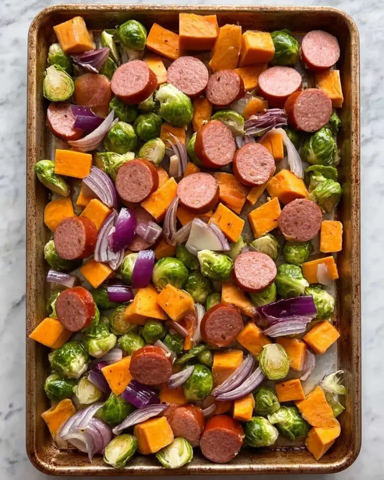 Maple Dijon Sausage and Veggies Sheet Pan Recipe