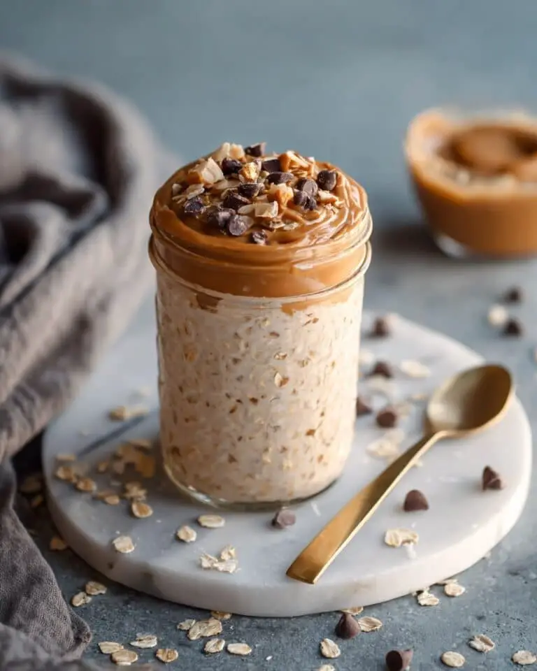 Peanut Butter Cookie Dough Overnight Oats Recipe
