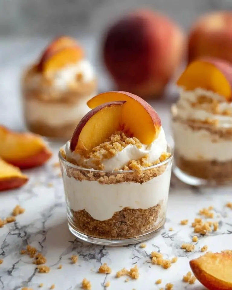 Peach Cobbler Cheesecake Cups Recipe