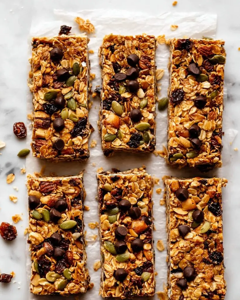 Crunchy Homemade Muesli Bars with Honey, Nuts, and Chocolate Recipe