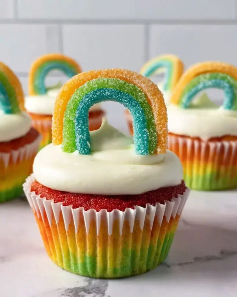 Easy Rainbow Cupcakes Recipe