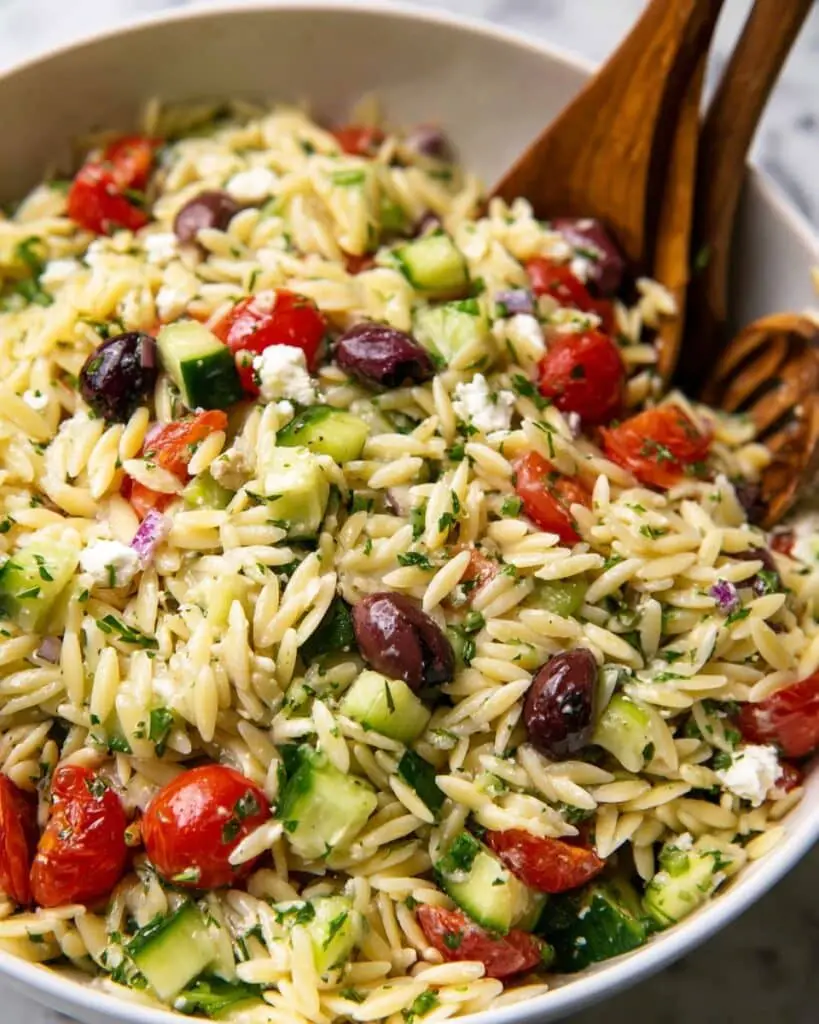 Greek Orzo Pasta Salad Recipe
