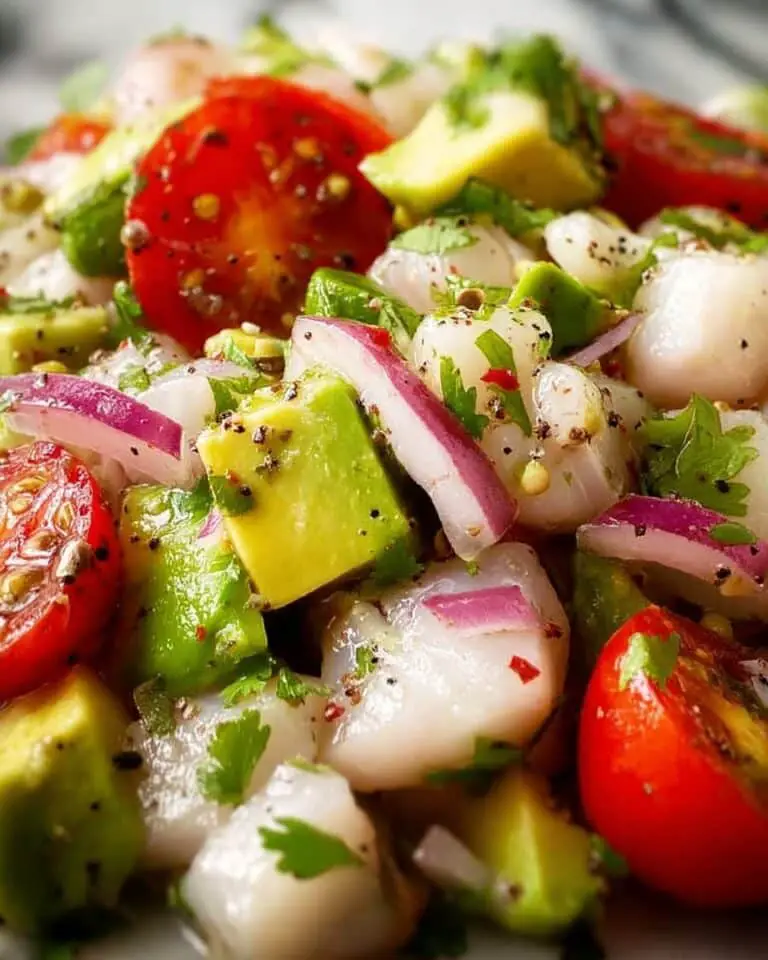 Quick and Fresh Ceviche with Kingfish, Avocado, and Cherry Tomatoes Recipe