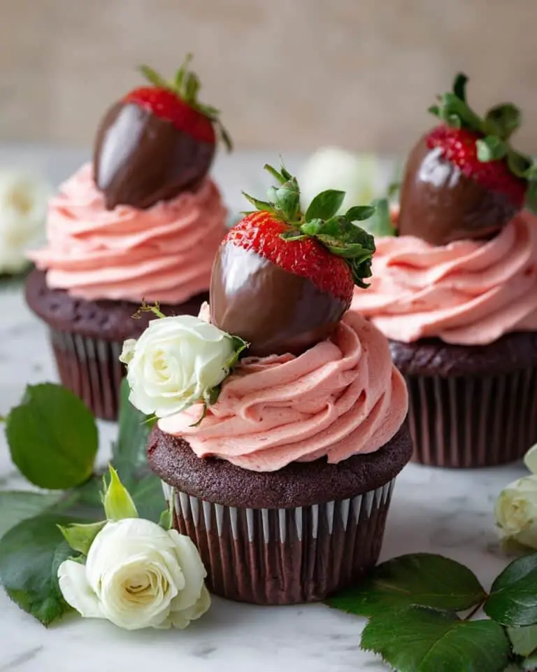 Chocolate Covered Strawberry Cupcakes Recipe