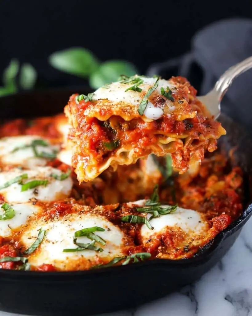 Skillet Lasagna with Spinach and Summer Squash Recipe