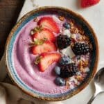 No-Churn Frozen Yogurt with Mixed Berries and Honey Recipe