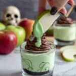 Melted Witch Chocolate Chip Cream Cheese Fruit Dip Recipe
