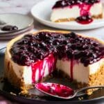 Healthy Cottage Cheese Cheesecake with Blackcurrant Jam Recipe