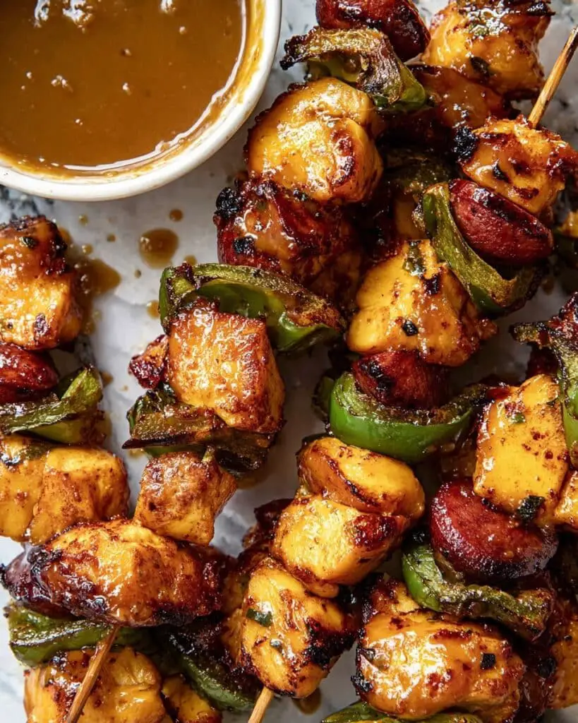 Jalapeno Peach Chicken Skewers Recipe