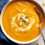 Cinnamon Pumpkin Soup with Toasted Pumpkin Seeds Recipe