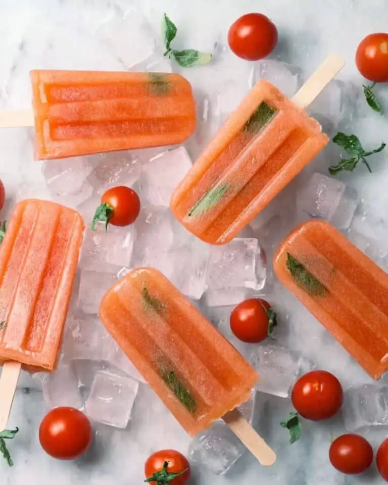 Tomato Water Pops: Refreshing Heirloom Tomato Basil Ice Treats Recipe