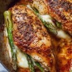 Asparagus-Stuffed Chicken Breasts with Sun-Dried Tomatoes and Mozzarella Recipe