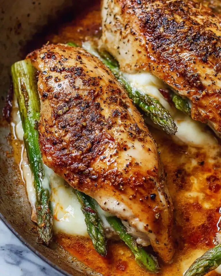 Asparagus-Stuffed Chicken Breasts with Sun-Dried Tomatoes and Mozzarella Recipe