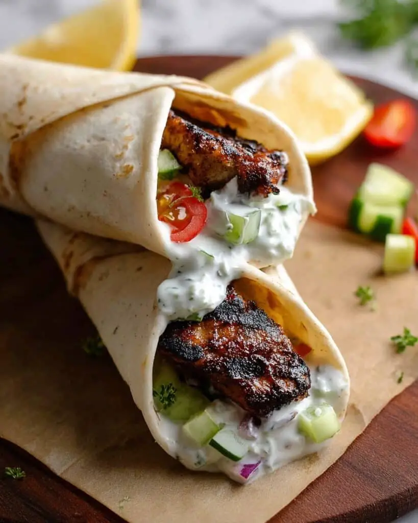 Greek Chicken Gyros with Tzatziki Recipe