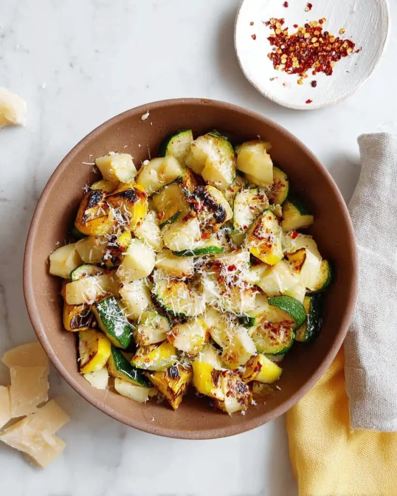 Sautéed Patty Pan Squash with Lemon Zest and Parmesan Recipe