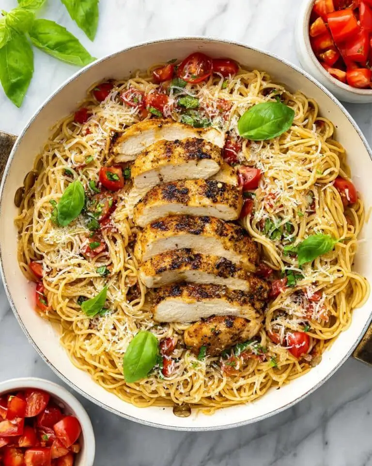 Easy Bruschetta Chicken Pasta Recipe