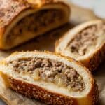 Sausage and Onion Bread Roll with Mozzarella and Pecorino Recipe