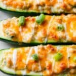 Buffalo Chicken Zucchini Boats Recipe