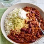 Easy Vegetarian Kidney Bean Chilli Recipe