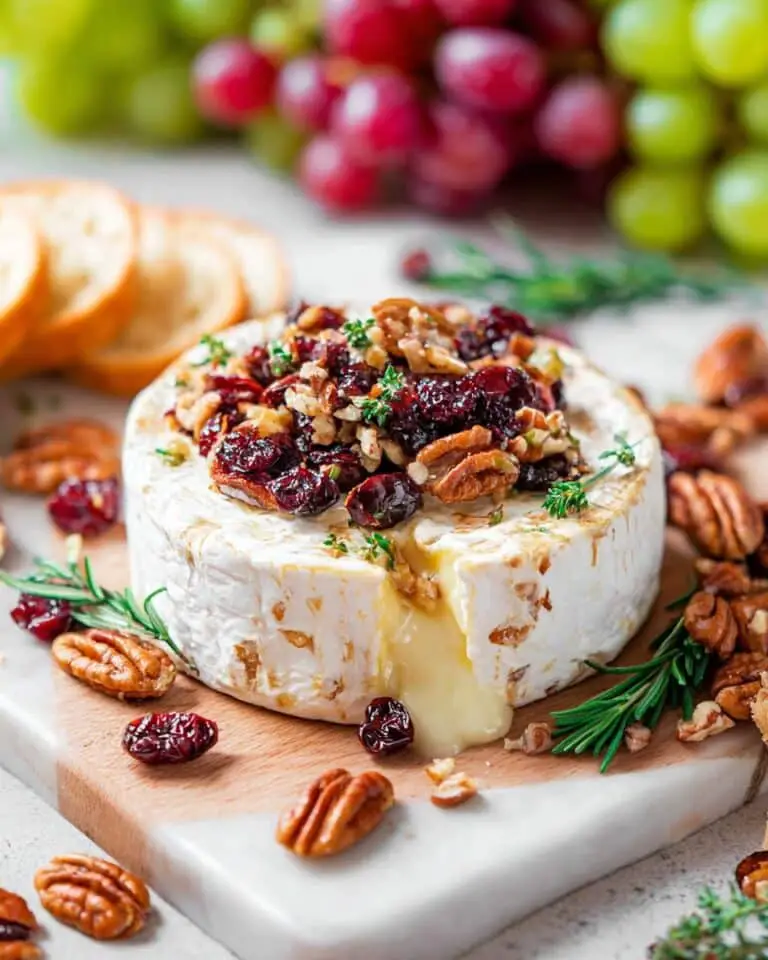 Baked Brie with Honey, Cranberries, and Pecans Recipe