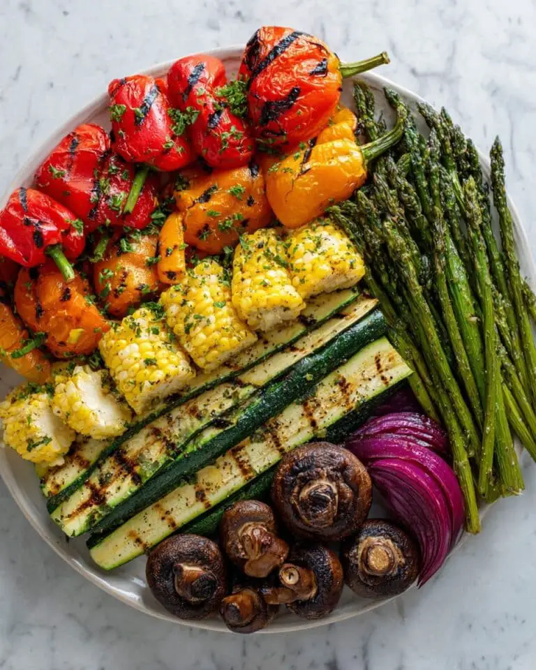 Grilled Vegetables with Herby Olive Oil and Parmesan Recipe
