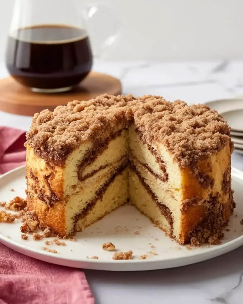 Cinnamon Walnut Swirl Coffee Cake Recipe