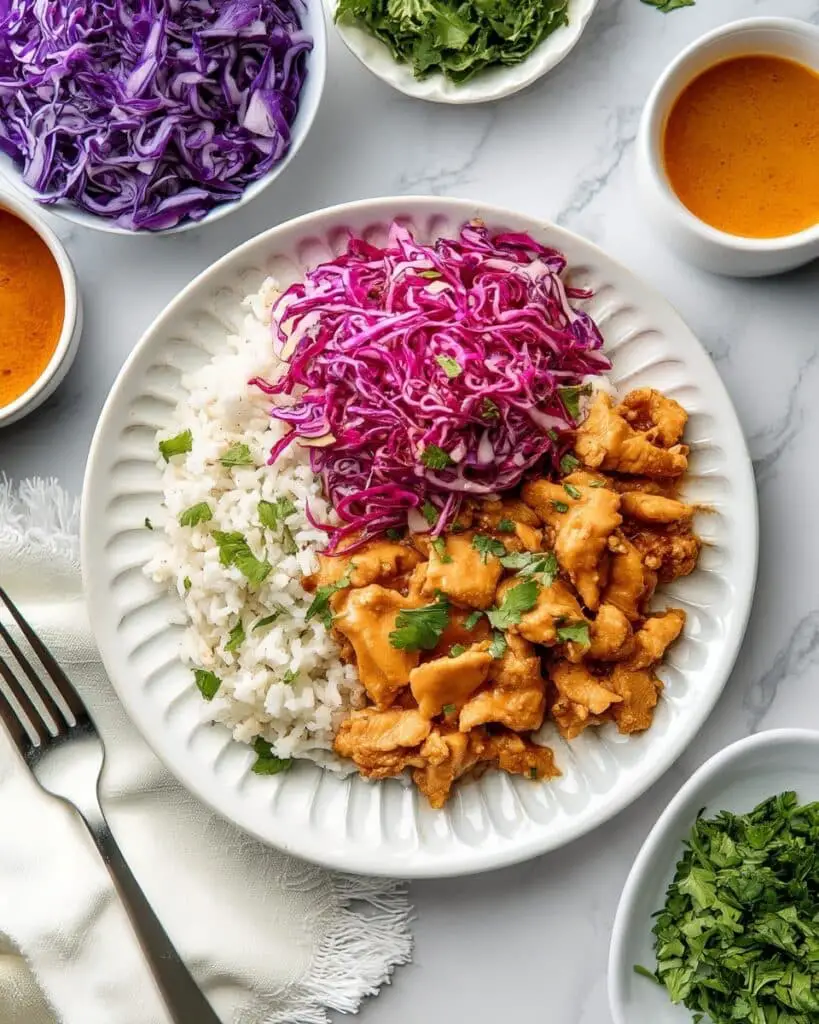 Peanut Chicken with Ginger Slaw Recipe