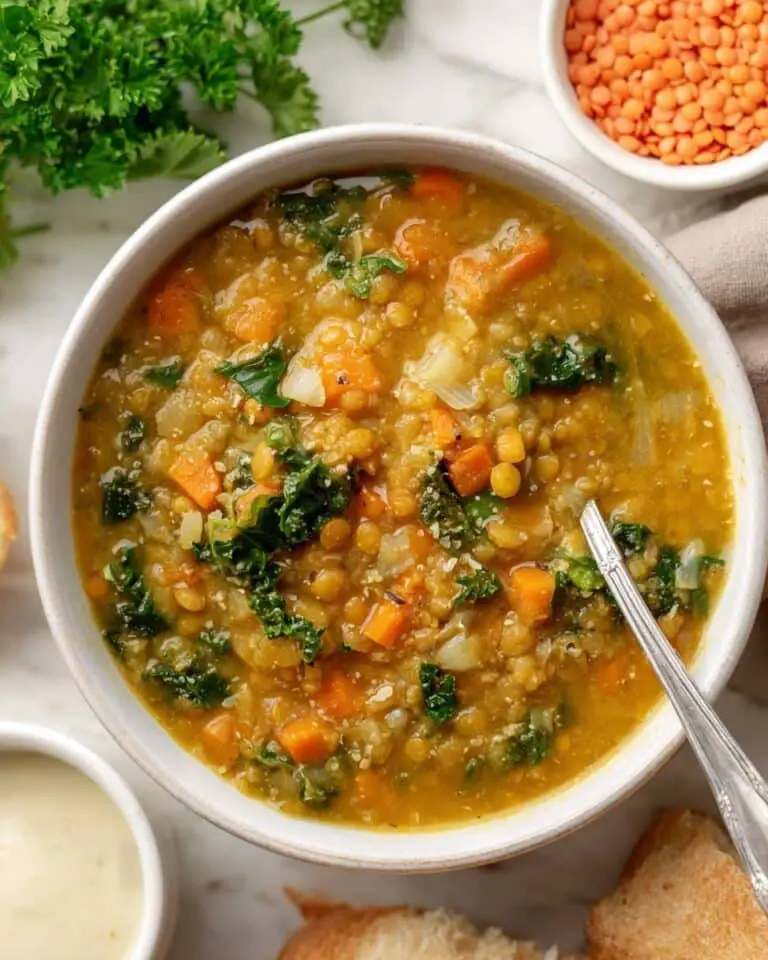 High Protein Lentil Soup Recipe