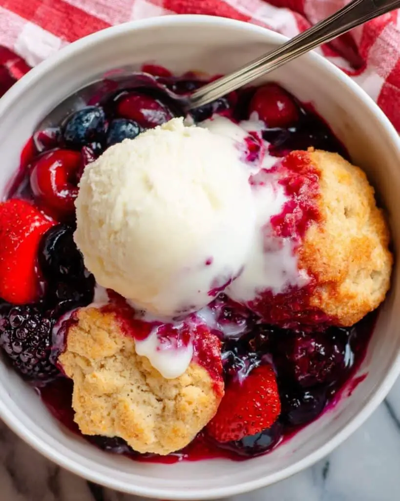 2-Ingredient Berry Cobbler Recipe