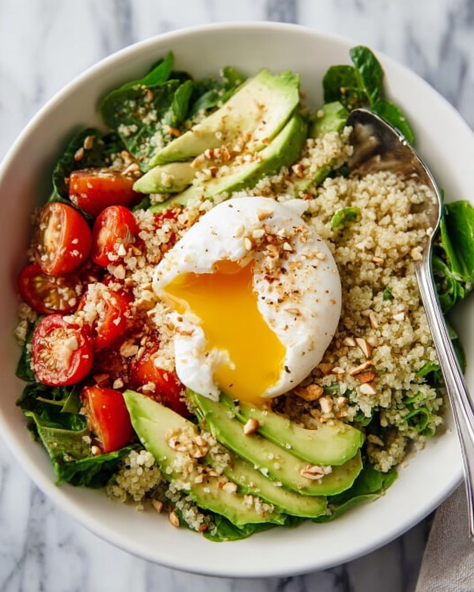 Poached Egg Breakfast Salad Bowl Recipe