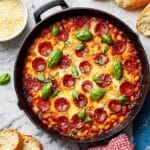 Burst Cherry Tomato & Pepperoni White Bean Bake Recipe