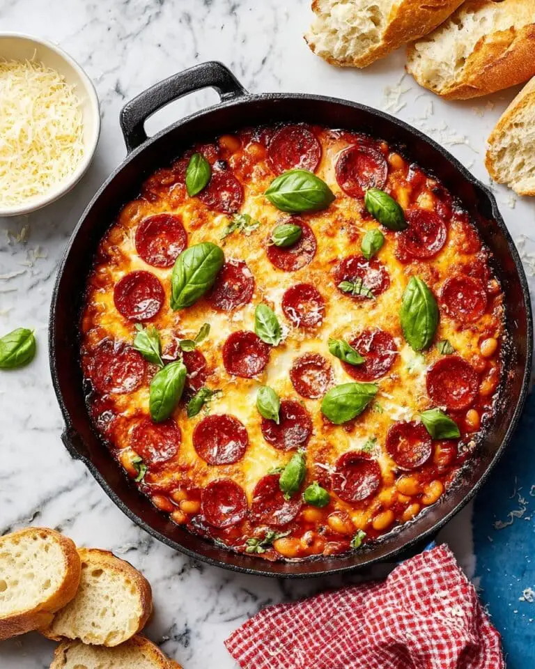 Burst Cherry Tomato & Pepperoni White Bean Bake Recipe