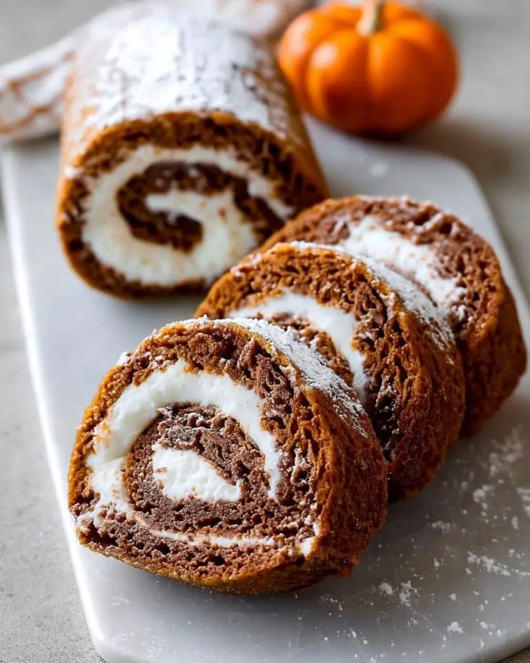 Pumpkin Roll Cake with Cream Cheese Filling Recipe