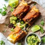 Crispy Cheese Poblano Avocado Burrito Recipe